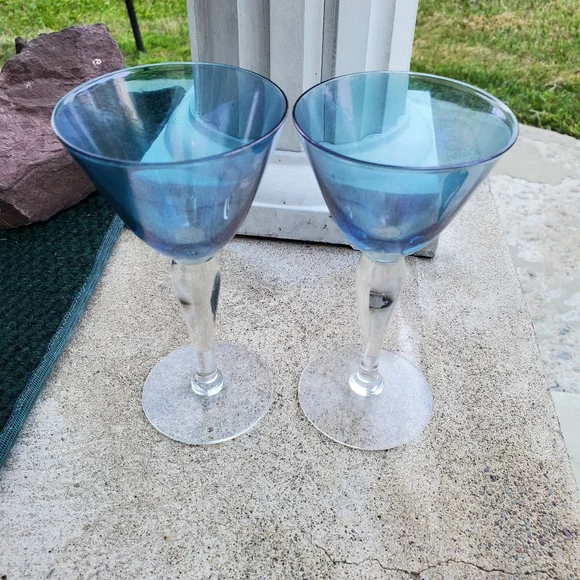 5 Wine/cordial Glasses 💙💛💜 - Picture 5 of 8